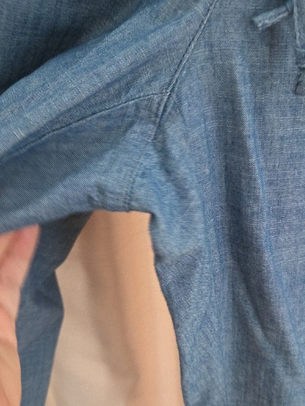 J. Crew Drawstring Denim Linen Joggers